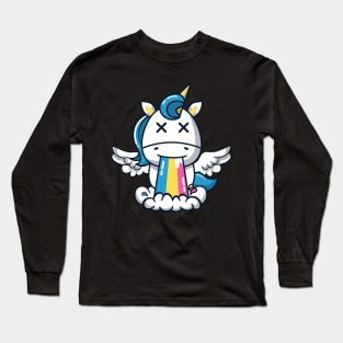 Rainbow Regurgitation - The Vomiting Unicorn Long Sleeve T-Shirt